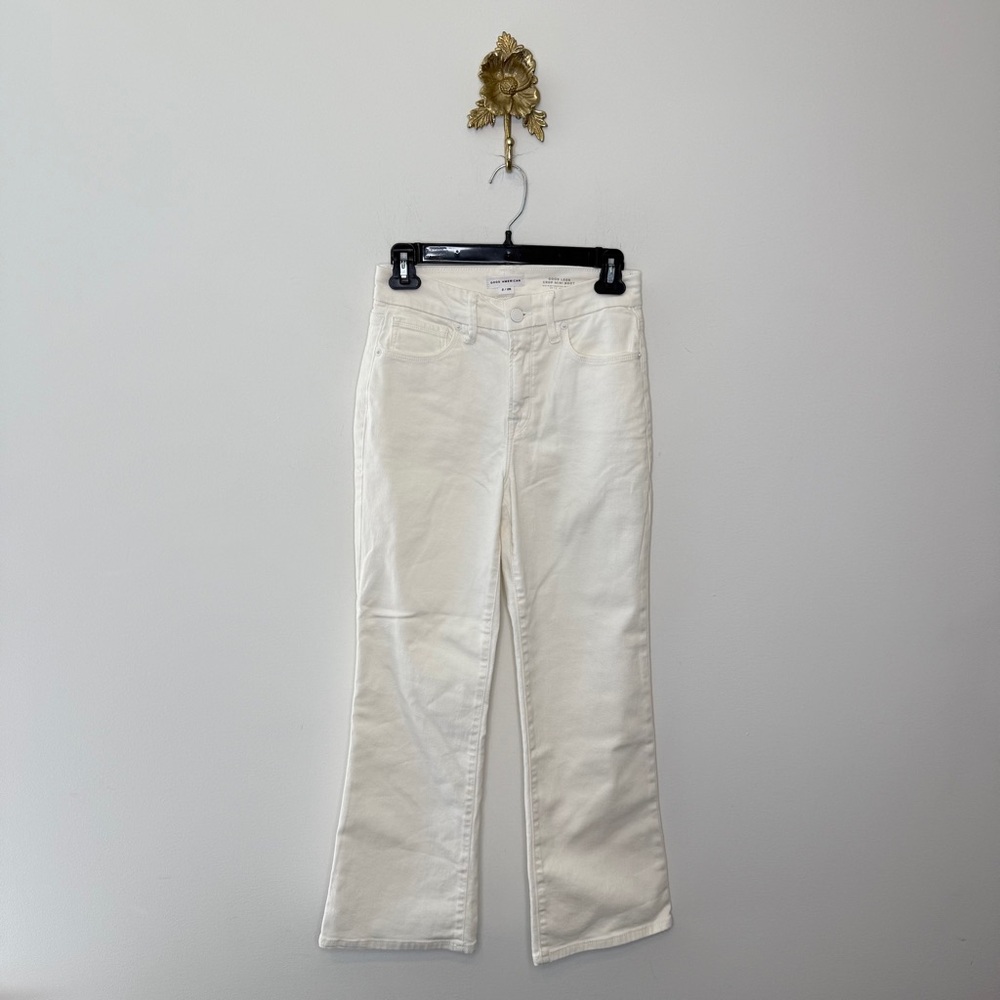Good American Good Legs Cropped Mini Boot Jeans